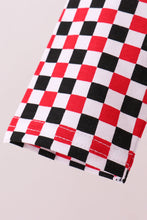 Checkered Georgia dog embroidery top - ARIA KIDS