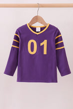 Premium Purple LSU 01 applique top - ARIA KIDS