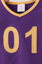 Premium Purple LSU 01 applique top - ARIA KIDS