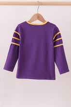 Premium Purple LSU 01 applique top - ARIA KIDS