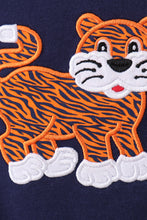 Premium Navy Auburn tiger applique bubble - ARIA KIDS