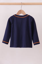 Premium Navy Auburn tiger embroidery cardigan - ARIA KIDS
