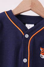 Premium Navy Auburn tiger embroidery cardigan - ARIA KIDS
