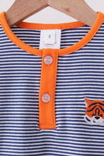 Premium Blue Auburn stripe tiger top - ARIA KIDS