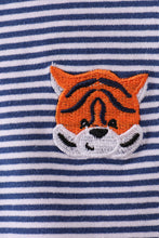 Premium Blue Auburn stripe tiger top - ARIA KIDS
