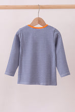 Premium Blue Auburn stripe tiger top - ARIA KIDS