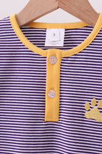 Premium Purple LSU stripe embroidery top - ARIA KIDS