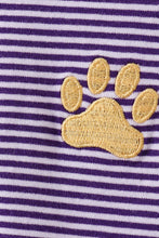 Premium Purple LSU stripe embroidery top - ARIA KIDS