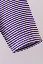 Premium Purple LSU stripe embroidery top - ARIA KIDS