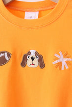 Premium Orange Tennessee football embroidery gingham pants set - ARIA KIDS