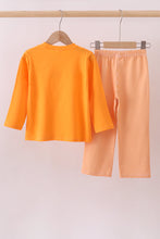 Premium Orange Tennessee football embroidery gingham pants set - ARIA KIDS