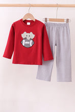 Premium Maroon Alabama elephant applique pants set - ARIA KIDS