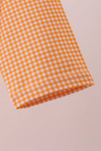 Premium Orange Tennessee embroidery gingham top - ARIA KIDS