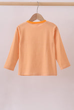 Premium Orange Tennessee embroidery gingham top - ARIA KIDS