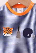 Premium Blue Auburn stripe tiger romper - ARIA KIDS