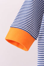 Premium Blue Auburn stripe tiger romper - ARIA KIDS