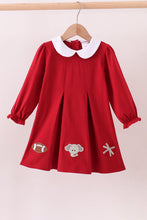 Premium Maroon Alabama elephant applique dress - ARIA KIDS