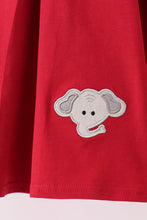 Premium Maroon Alabama elephant applique dress - ARIA KIDS