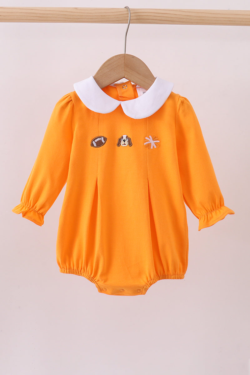 Premium Orange Tennessee puppy applique bubble - ARIA KIDS
