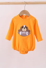 Premium Orange Tennessee puppy football applique bubble - ARIA KIDS