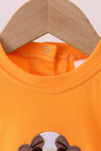 Premium Orange Tennessee puppy football applique bubble - ARIA KIDS
