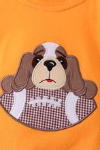 Premium Orange Tennessee puppy football applique bubble - ARIA KIDS