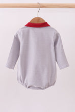 Premium Maroon Alabama elephant embroidery stripe bubble - ARIA KIDS