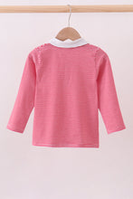 Premium Red Tennessee stripe elephant embroidery button down shirt - ARIA KIDS