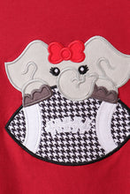Premium Maroon Alabama elephant football applique top - ARIA KIDS