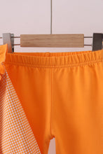 Premium Orange Tennessee puppy football embroidery ruffle pants set - ARIA KIDS