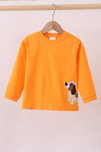 Premium Orange Tennessee puppy embroidery top - ARIA KIDS