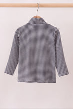 Premium Maroon Alabama embroidery gingham top - ARIA KIDS
