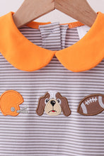 Premium Orange Tennessee stripe football embroidery skorts set - ARIA KIDS