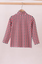Checkered Georgia half zipper pullover top - ARIA KIDS