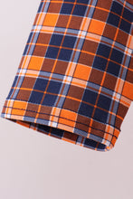 Premium Navy Auburn embroidery plaid top - ARIA KIDS