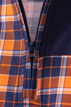 Premium Navy Auburn embroidery plaid top - ARIA KIDS