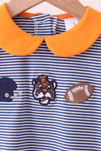 Premium Orange Clemson stripe football embroidery skorts set - ARIA KIDS