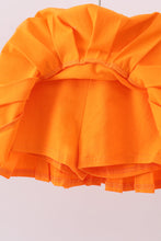 Premium Orange Clemson stripe football embroidery skorts set - ARIA KIDS