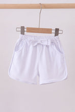 Premium White bow shorts - ARIA KIDS