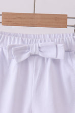 Premium White bow shorts - ARIA KIDS