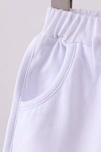 Premium White bow shorts - ARIA KIDS