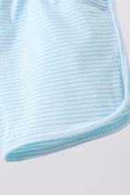 Premium Mint&white stripe bow shorts - ARIA KIDS