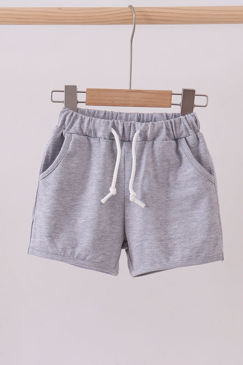 Premium Grey drawstring shorts - ARIA KIDS