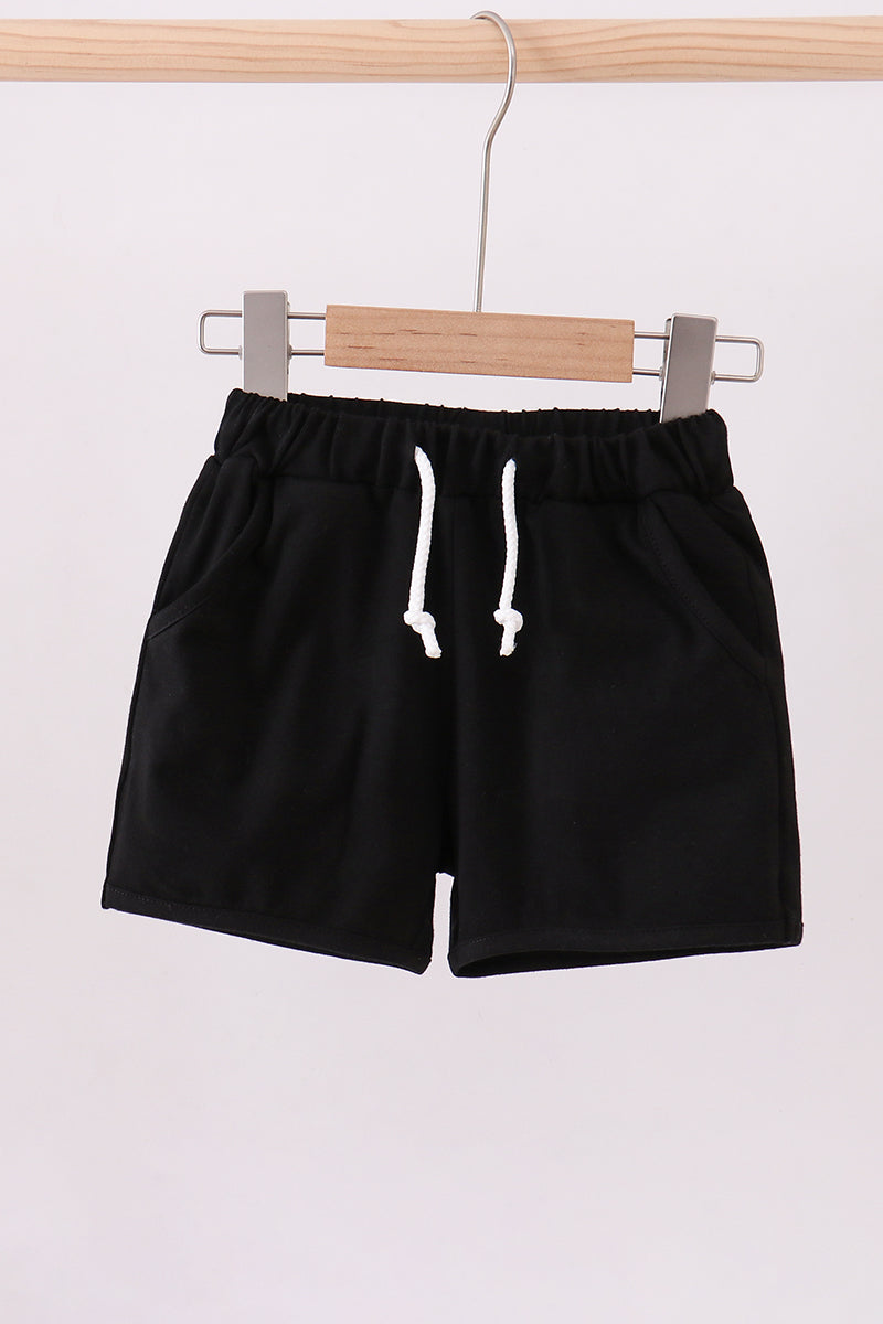 Premium Black drawstring shorts - ARIA KIDS
