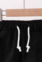 Premium Black drawstring shorts - ARIA KIDS