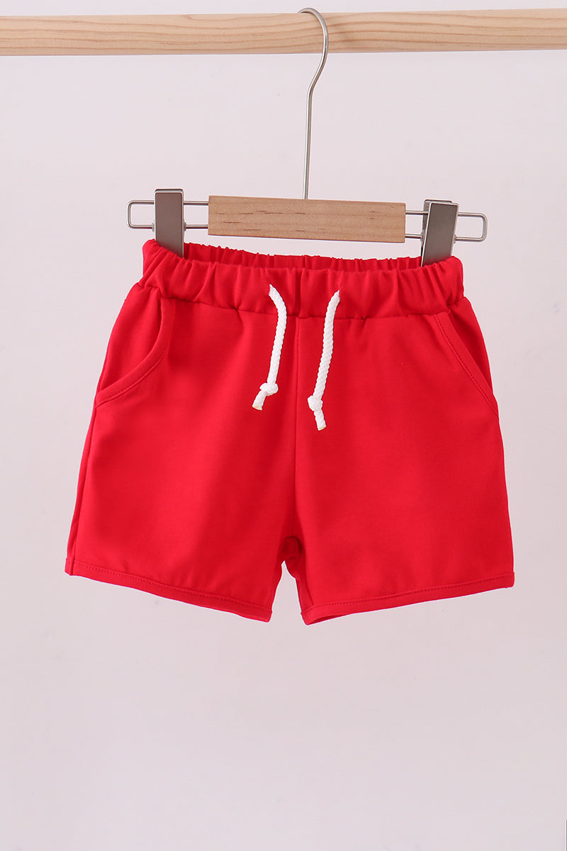 Premium Red drawstring shorts - ARIA KIDS