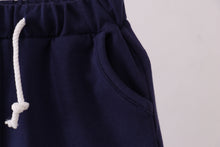 Premium Navy drawstring shorts - ARIA KIDS