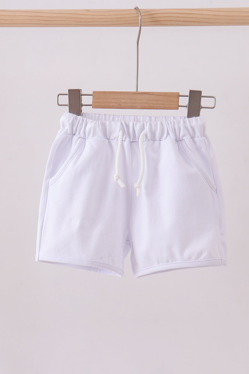 Premium White drawstring shorts - ARIA KIDS