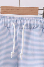 Premium Blue&white stripe drawstring shorts - ARIA KIDS