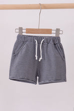 Premium Navy&white stripe drawstring shorts - ARIA KIDS